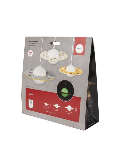 Kreatív csomag: ufók, átm. 14cm,18cm és 22cm, 6 darabos