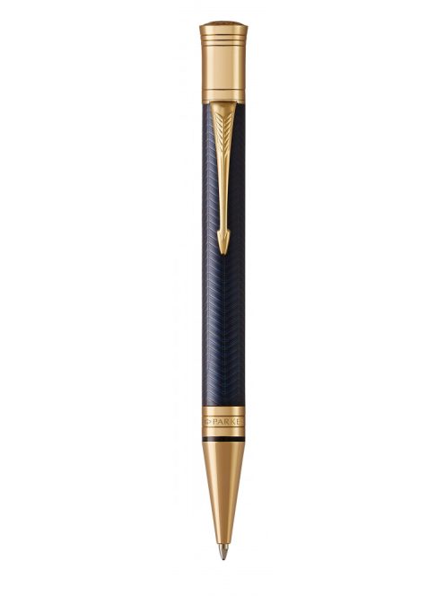 PARKER ROYAL DUOFOLD PRESTIGE GOLYÓSTOLL KÉK CHEVRON, ARANY KLIPSZ  1931373