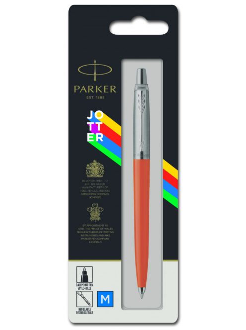 PARKER ROYAL JOTTER ORIGINALS GOLYÓSTOLL NARANCS EZÜST KLIPSZ, BL 2076054