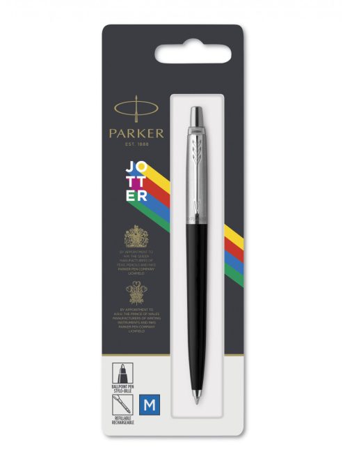 PARKER ROYAL JOTTER ORIGINALS GOLYÓSTOLL FEKETE EZÜST KLIPSZ, BL 2096873