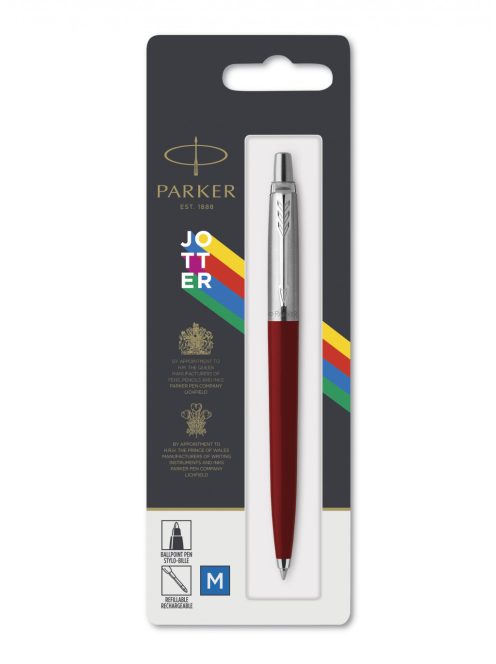 PARKER ROYAL JOTTER ORIGINALS GOLYÓSTOLL PIROS EZÜST KLIPSZ, BL 2096857