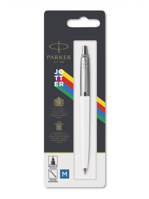 PARKER ROYAL JOTTER ORIGINALS GOLYÓSTOLL FEHÉR EZÜST KLIPSZ, BL 2096874