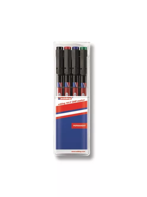 Alkoholos marker készlet 0,6mm, 141F OHP Edding 4 klf. szín