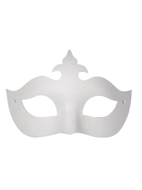 Papírmasé maszk: szemmaszk koronával, 17,5x13,5 cm, gumis