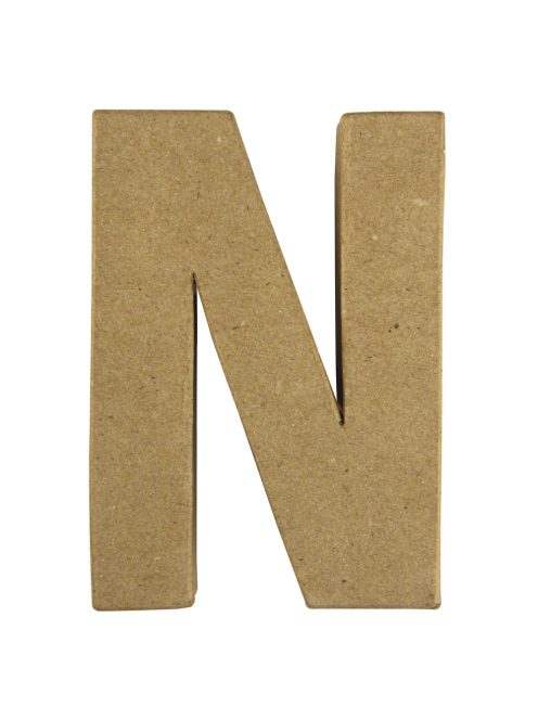 Papírmasé betű N, 15x10,5x3 cm