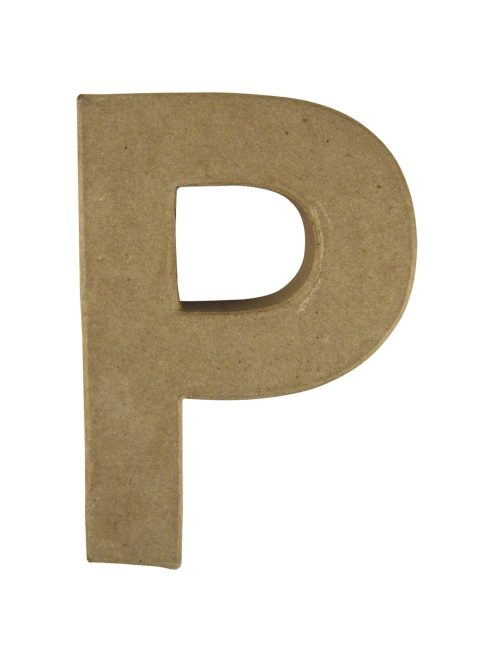 Papírmasé betű P, 15x10,5x3 cm