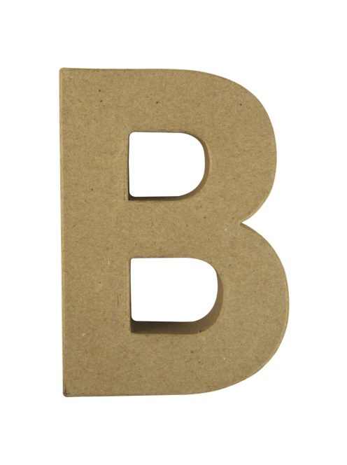 Papírmasé betű B, 15x10,5x3 cm
