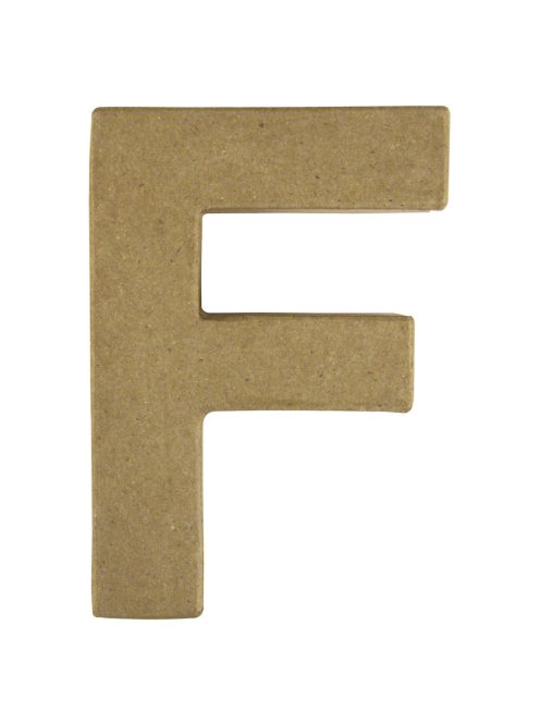 Papírmasé betű F, 15x10,5x3 cm