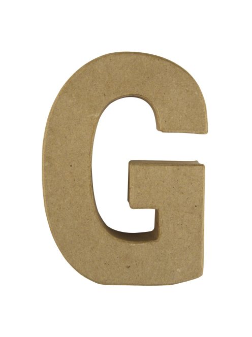 Papírmasé betű G, 15x10,5x3 cm
