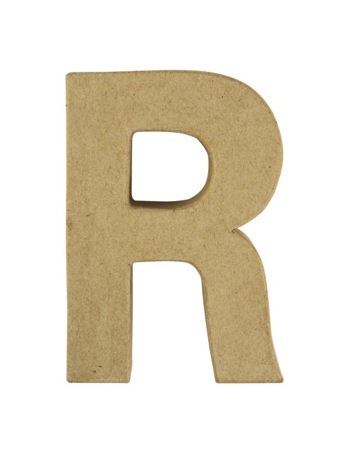 Papírmasé betű R, 15x10,5x3 cm