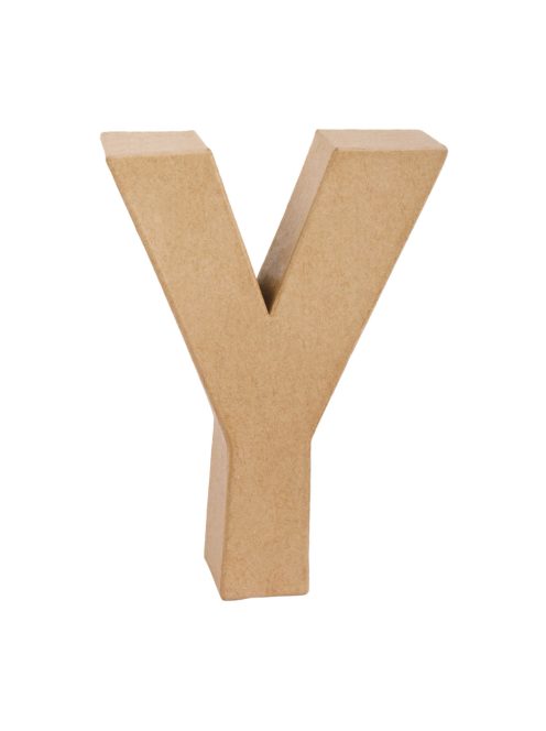 Papírmasé betű Y, 15x10,5x3 cm