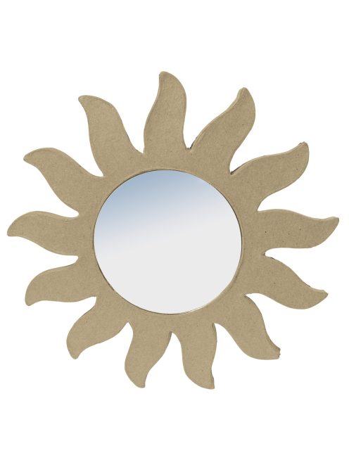 Papírmasé nap-tükör, 25x1 cm