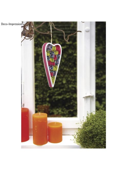 Quillingpapír, szivárvány, 3 mm széles, 50 cm, 80 g/m2, 100 db