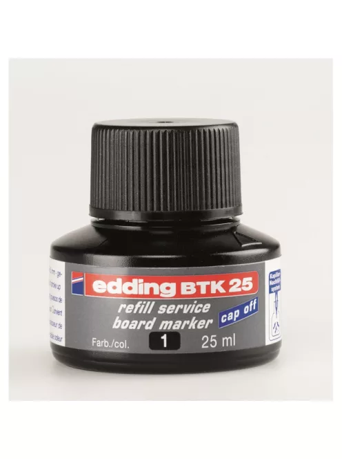 Tinta utántöltő táblamarkerhez 25ml, Edding BTK25 fekete