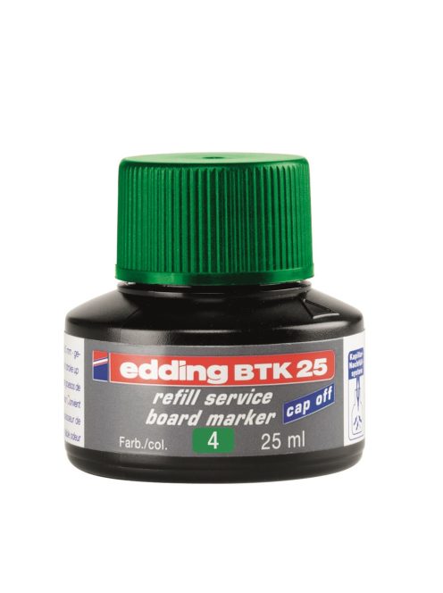 Tinta utántöltő táblamarkerhez 25ml, Edding BTK25 zöld 