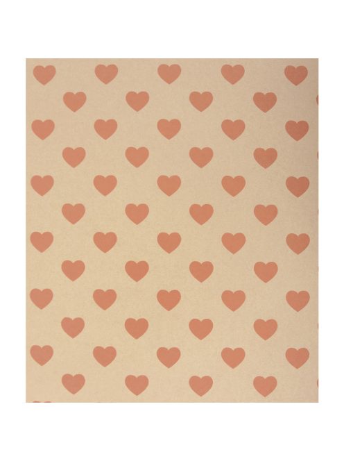 Kraft barkácskarton, szívek, rosé 50x70 cm, 300g/m2