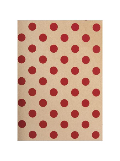 Kraft barkácskarton, pöttyök, klasszikus piros 50x70 cm, 300g/m2