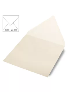   Boríték négyzet alakú, uni, elefántcsont, 160x160mm, 90g/m2