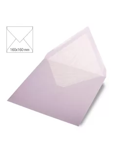 Boríték négyzet alakú, uni, orgona, 160x160mm, 90g/m2