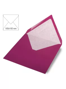   Boríték négyzet alakú, uni, red magma, 160x160mm, 90g/m2, 5 db/csomag