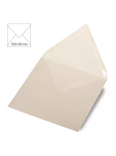   Boríték quad.,metallic, kasmír metallic, 160x160mm, 90g/m2, 5 db/csomag