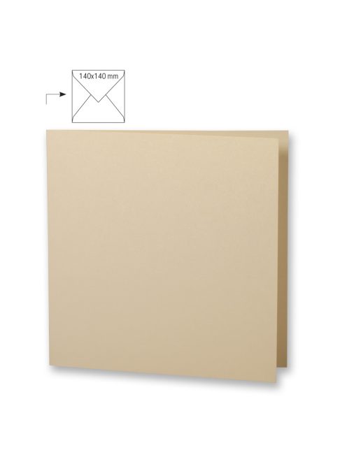 Üdvözlőkártya négyzet alakú,dupla, kasmír metallic, 135x270mm, 250g/m2