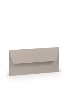   Paperado boríték DL, 49, szürkésbarna, 110x220mm, 100g/m2, selyembéléssel
