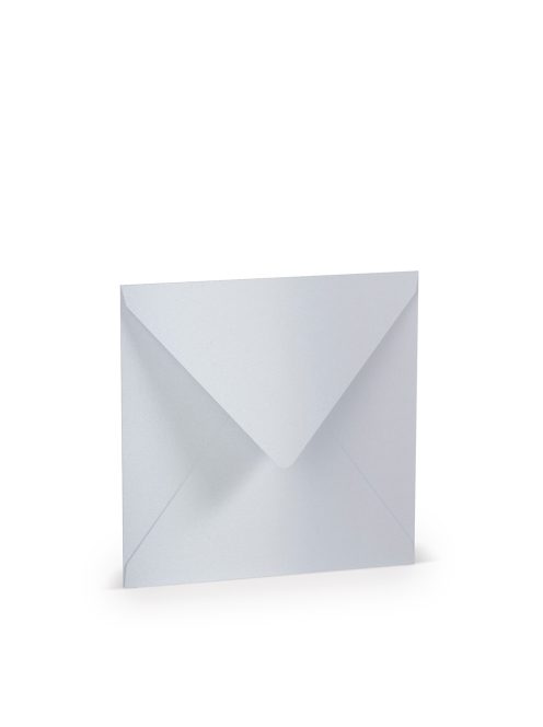 Paperado boríték négyzet alakú, 302, fehér metallic, 164x164mm, 120g/m2