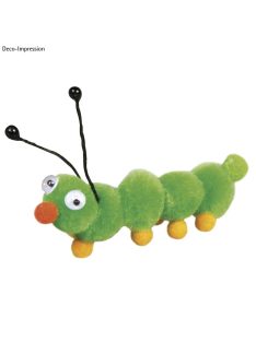   Barkácscsomag Pompon hernyó Flip, 75-részes, hernyó ca. 8cm, 4 db