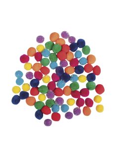 Pompon, vegyes, 15mm, élénk, 80 db