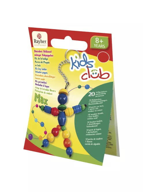 Barkácskészlet: kulcstartó, 18tlg. 18 cm, fababa Max