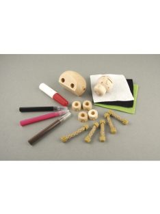 Barkácskészlet, tehén fából, 9x4x5 cm, 18 darabos