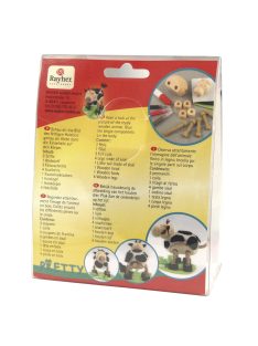 Barkácskészlet, tehén fából, 9x4x5 cm, 18 darabos