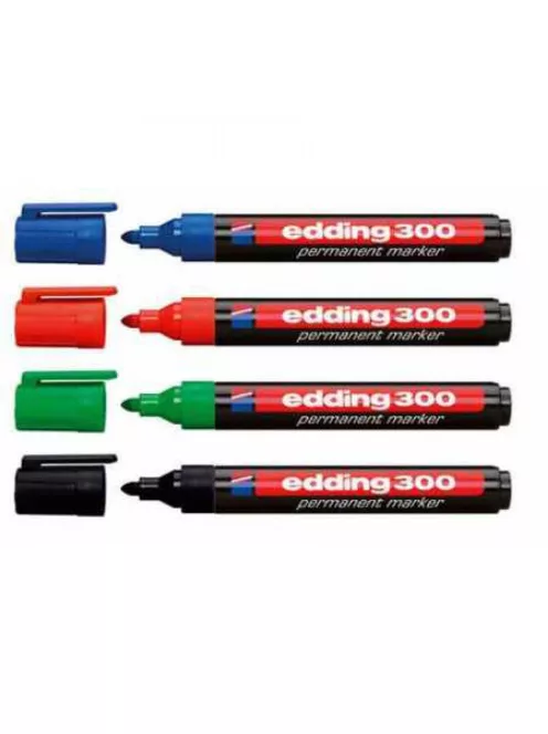 Alkoholos marker 1,5-3mm, kerek Edding 300 piros