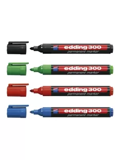 Alkoholos marker 1,5-3mm, kerek Edding 300, 4 klf.szín