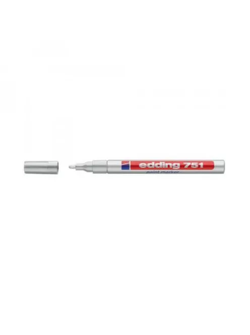 Lakkmarker 1-2mm, kerek Edding 751 ezüst