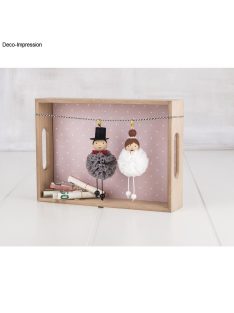   Puha tüllpomponok, vegyes, pink árnyalatok, ?4cm+?5cm, 8 db