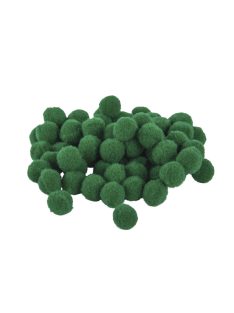 Pomponok, zöld, 7 mm, csom. 70 db