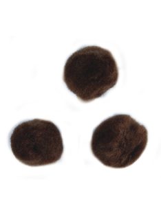 Pomponok, középbarna, 10 mm, csom. 65 db