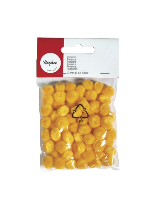 Pomponok, kukoricas.,10 mm, csom. 65 db