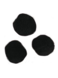 Pomponok, fekete, 25 mm, csom.35 db