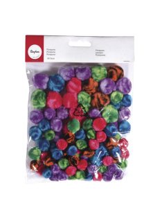 Pomponok vidám,100 db, vegyes