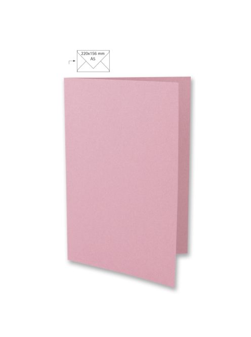 Üdvözlőkártya A5, HD, egyszínű, rózsaszín, 297x210mm, 220g/m2