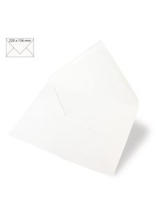 Boríték A5-ös kártyához, 220x156 mm, fehér, 90g