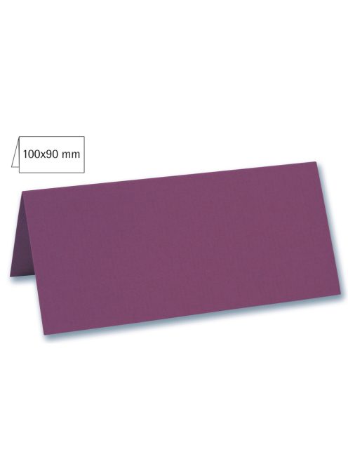 Ültetőkártya dupla, egyszínű, purple velvet, 100x90mm, 220g/m2, 5 db/csomag