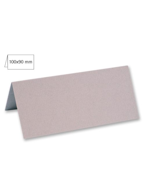 Ültetőkártya dupla, egyszínű, szürkésbarna, 100x90mm, 220g/m2, 5 db/csomag