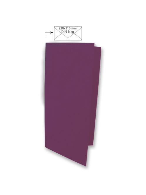 Üdvözlőkártya, egyszínű, purple velvet, 210x210mm, 220g/m2, 5 db/csomag