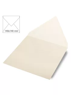 Boríték négyzet 140x140 mm, elef.csont, 90g, 5 db/csom.