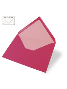 Boríték C6, 156x110 mm, pink, 90g, 5 db/csom.