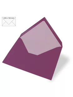   Boríték C6, egyszínű, purple velvet, 156x110mm, 90g/m2, 5 db/csomag